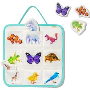 Lovevery Quilted Critter Pockets Cuddly Animal Matching